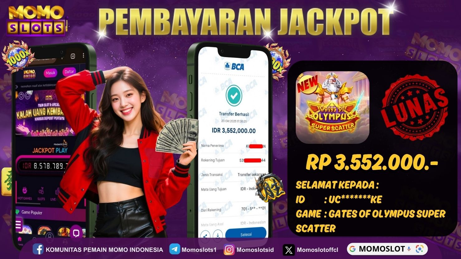 MOMOSLOTS JACKPOT SLOT GATES OF OLYMPUS SUPER SCATTER